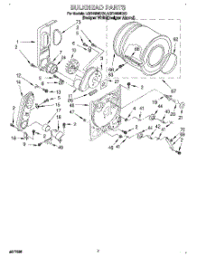 04 - Bulkhead parts for Whirlpool Dryer LGR4634DQ0 from AppliancePartsPros.com