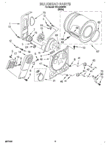 03 - Section parts for Whirlpool Dryer TEDL640BW2 from AppliancePartsPros.com