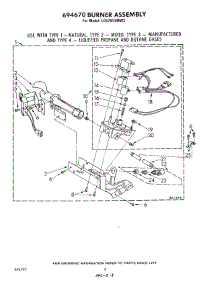 05 - 694670 Burner parts for Whirlpool Dryer LG5791XMW2 from AppliancePartsPros.com