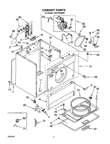 03 - Section parts for Whirlpool Dryer LE5770XWW0 from AppliancePartsPros.com