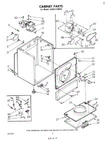 03 - Cabinet parts for Whirlpool Dryer LG5921XMW0 from AppliancePartsPros.com