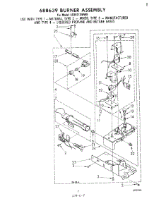 05 - 688639 Burner parts for Whirlpool Dryer LG5921XMW0 from AppliancePartsPros.com