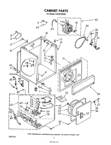 03 - Cabinet parts for Whirlpool Dryer LG5951XSW0 from AppliancePartsPros.com