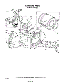 05 - Bulkhead parts for Whirlpool Dryer LG5951XSW0 from AppliancePartsPros.com