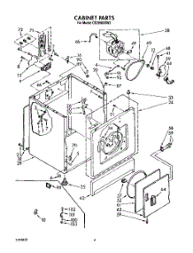 04 - Cabinet parts for Whirlpool Dryer CE2950XSW3 from AppliancePartsPros.com