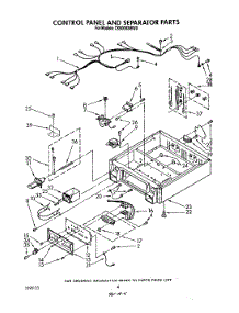 03 - Control Panel And Separator parts for Whirlpool Dryer CS5000XWW0 from AppliancePartsPros.com
