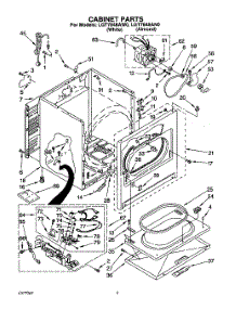 02 - Cabinet parts for Whirlpool Dryer LGT7848AW0 from AppliancePartsPros.com