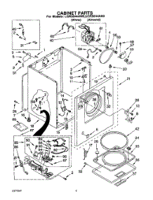 02 - Cabinet parts for Whirlpool Dryer LGR5644AW0 from AppliancePartsPros.com