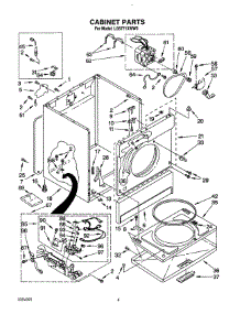 03 - Cabinet parts for Whirlpool Dryer LG5771XWW0 from AppliancePartsPros.com