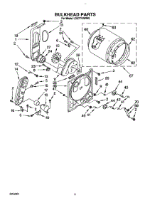 05 - Bulkhead parts for Whirlpool Dryer LG5771XWW0 from AppliancePartsPros.com
