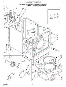 02 - Section parts for Whirlpool Dryer LET6634AW2 from AppliancePartsPros.com