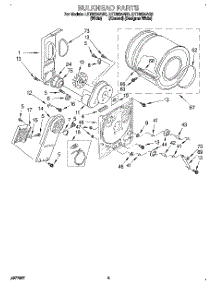 03 - Section parts for Whirlpool Dryer LET6634AW2 from AppliancePartsPros.com