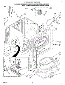 02 - Cabinet parts for Whirlpool Dryer LGR6848AQ2 from AppliancePartsPros.com