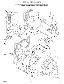03 - Bulkhead parts for Whirlpool Dryer LGR6848AQ2 from AppliancePartsPros.com
