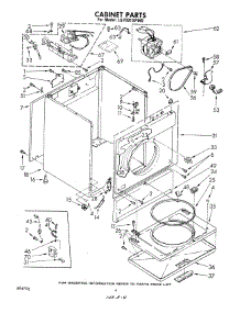 03 - Cabinet parts for Whirlpool Dryer LG7001XPW0 from AppliancePartsPros.com