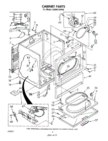 03 - Cabinet parts for Whirlpool Dryer LG9801XPW0 from AppliancePartsPros.com