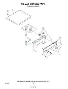 04 - Top And Console parts for Whirlpool Dryer LG4931XSW0 from AppliancePartsPros.com