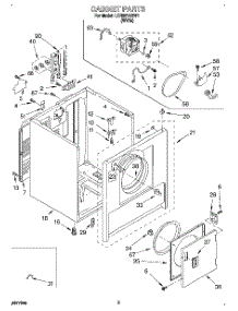 02 - Section parts for Whirlpool Dryer LER2614BW1 from AppliancePartsPros.com