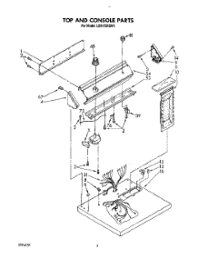 03 - Section parts for Whirlpool Dryer LE6150XSW1 from AppliancePartsPros.com