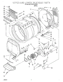 06 - Upper And Lower Bulkhead, Lit / Optional parts for Whirlpool Dryer 3CSP2761BW1 from AppliancePartsPros.com