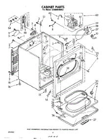 03 - Section parts for Whirlpool Dryer LE9800XMW2 from AppliancePartsPros.com