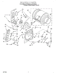 04 - Bulkhead parts for Whirlpool Dryer LGT7646DQ1 from AppliancePartsPros.com
