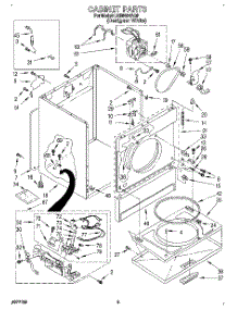 02 - Cabinet parts for Whirlpool Dryer LGR5634AQ0 from AppliancePartsPros.com