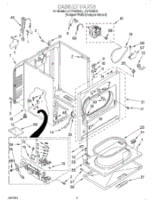 02 - Cabinet parts for Whirlpool Dryer LGT7848DZ1 from AppliancePartsPros.com
