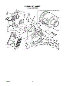 04 - Section parts for Whirlpool Dryer LE6150XSW1 from AppliancePartsPros.com