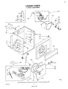 03 - Cabinet parts for Whirlpool Dryer LG5601XMW0 from AppliancePartsPros.com
