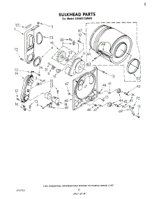 05 - Bulkhead parts for Whirlpool Dryer LG5601XMW0 from AppliancePartsPros.com