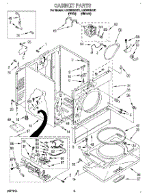 02 - Cabinet parts for Whirlpool Dryer LGC6646AN1 from AppliancePartsPros.com