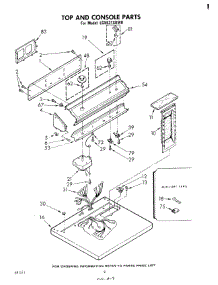 02 - Top And Console , Literature And Optional parts for Whirlpool Dryer LG5531XKW0 from AppliancePartsPros.com