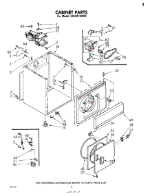 03 - Cabinet parts for Whirlpool Dryer LG5531XKW0 from AppliancePartsPros.com