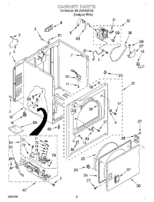 02 - Cabinet parts for Whirlpool Dryer 3RLGR5435HQ0 from AppliancePartsPros.com