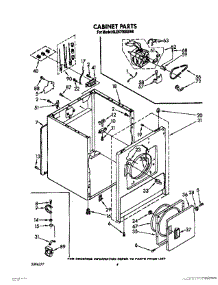 02 - Cabinet parts for Whirlpool Dryer 6LE5700XSW0 from AppliancePartsPros.com