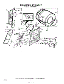 02 - Section parts for Whirlpool Dryer GLHE7900W0 from AppliancePartsPros.com