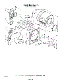 05 - Bulkhead parts for Whirlpool Dryer LG5601XSW0 from AppliancePartsPros.com