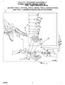 04 - 3401771 Burner Assembly parts for Whirlpool Dryer LGR6634DZ0 from AppliancePartsPros.com