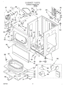 02 - Section parts for Whirlpool Dryer CEW2760EW0 from AppliancePartsPros.com
