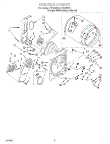 03 - Section parts for Whirlpool Dryer LET7848DZ1 from AppliancePartsPros.com