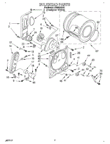 04 - Bulkhead parts for Whirlpool Dryer LGR4434AQ1 from AppliancePartsPros.com