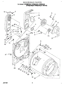 03 - Bulkhead parts for Whirlpool Dryer LGR6638DQ0 from AppliancePartsPros.com