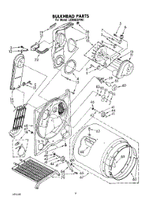 04 - Bulkhead parts for Whirlpool Dryer LE9800XPW1 from AppliancePartsPros.com