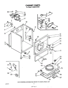 03 - Cabinet parts for Whirlpool Dryer LG6601XKW0 from AppliancePartsPros.com