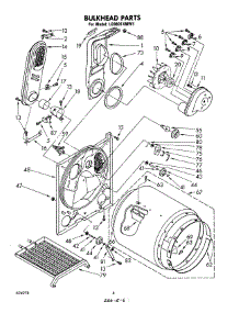 04 - Bulkhead parts for Whirlpool Dryer LG9801XMW1 from AppliancePartsPros.com