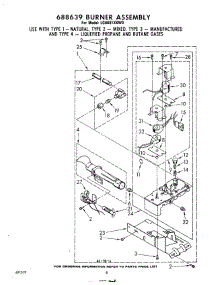 06 - 688639 Burner parts for Whirlpool Dryer LG6601XKW0 from AppliancePartsPros.com