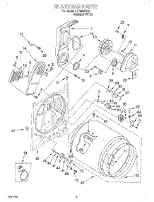 03 - Section parts for Whirlpool Dryer LER5848EQ2 from AppliancePartsPros.com
