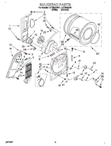 03 - Section parts for Whirlpool Dryer LET5624BN1 from AppliancePartsPros.com