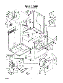 02 - Section parts for Whirlpool Dryer LE4930XTW2 from AppliancePartsPros.com